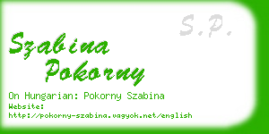 szabina pokorny business card